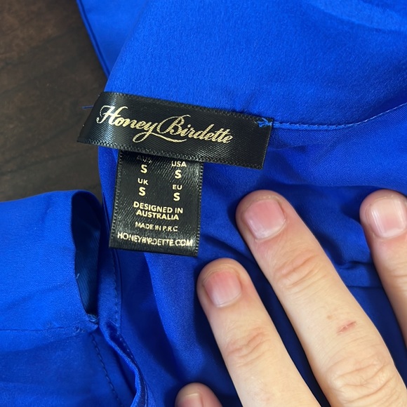 Like New Honey Birdette Laura Blue Silky Shorts Lounge S - Picture 4 of 4